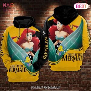 [BEST] Ariel With Flounder Cartoon The Little Marmaid 3D Hoodie Zipper