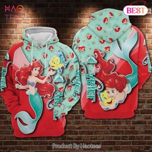BEST Ariel With Flounder Cartoon The Little Marmaid Movies 3D Hoodie