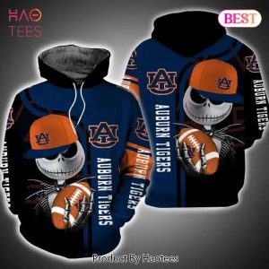 BEST Auburn Tigers And Jack Skellington 3D Hoodie Gifts For Auburn Tigers Fans