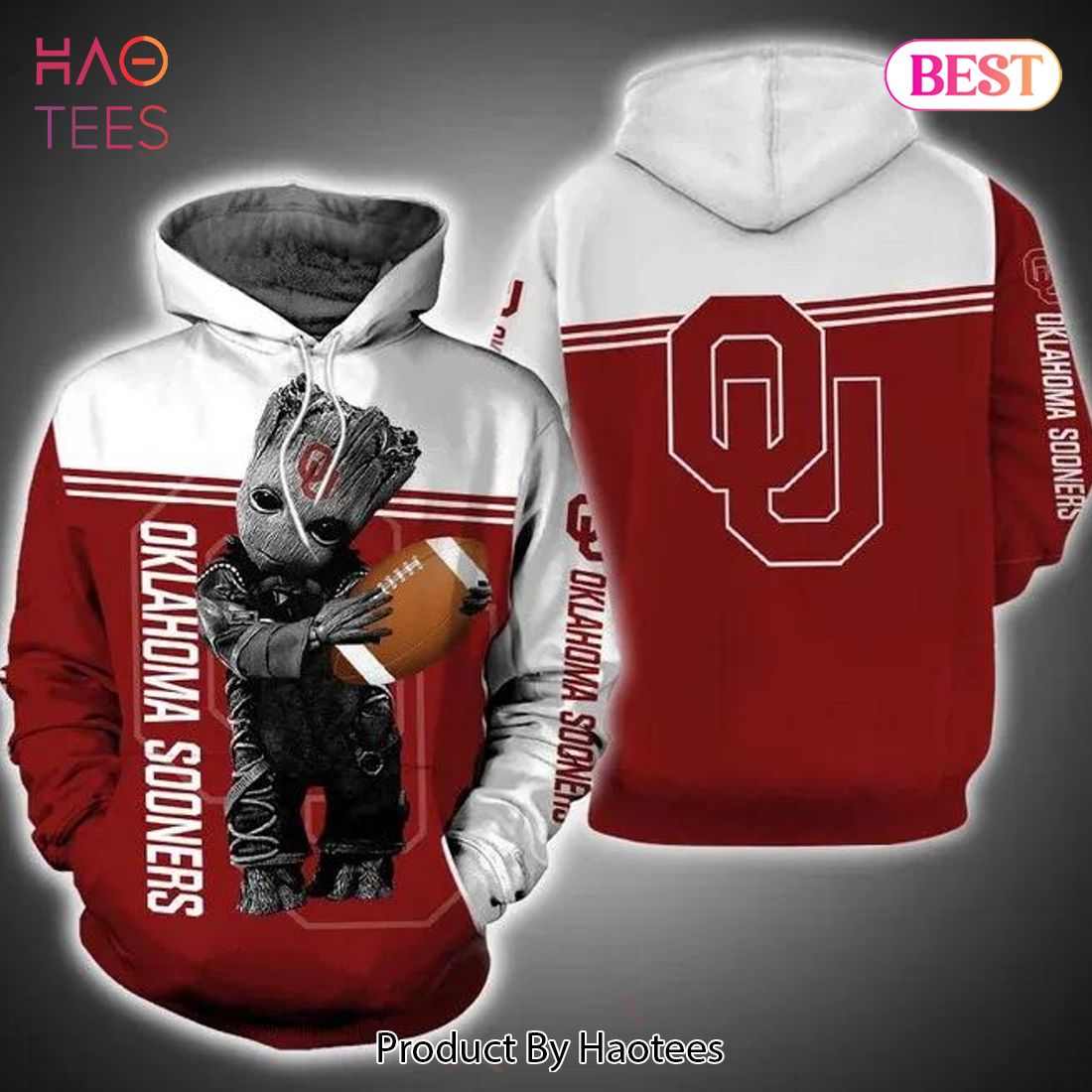 BEST Baby Groot Hug Ball Oklahoma Sooners 3D Hoodie NCAA Basketball Gifts BEST Baby Groot Hug Ball Oklahoma Sooners 3D Hoodie NCAA Basketball Gifts