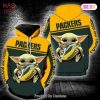 [BEST] Baby Yoda Green Bay Packers 3D Hoodie