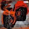 NEW Baltimore Ravens Logo Hands Zip 3D Hoodie