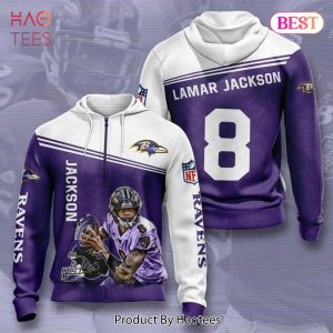 [BEST] Baltimore Ravens Lamar Jackson No8 3D Hoodie For Men Women