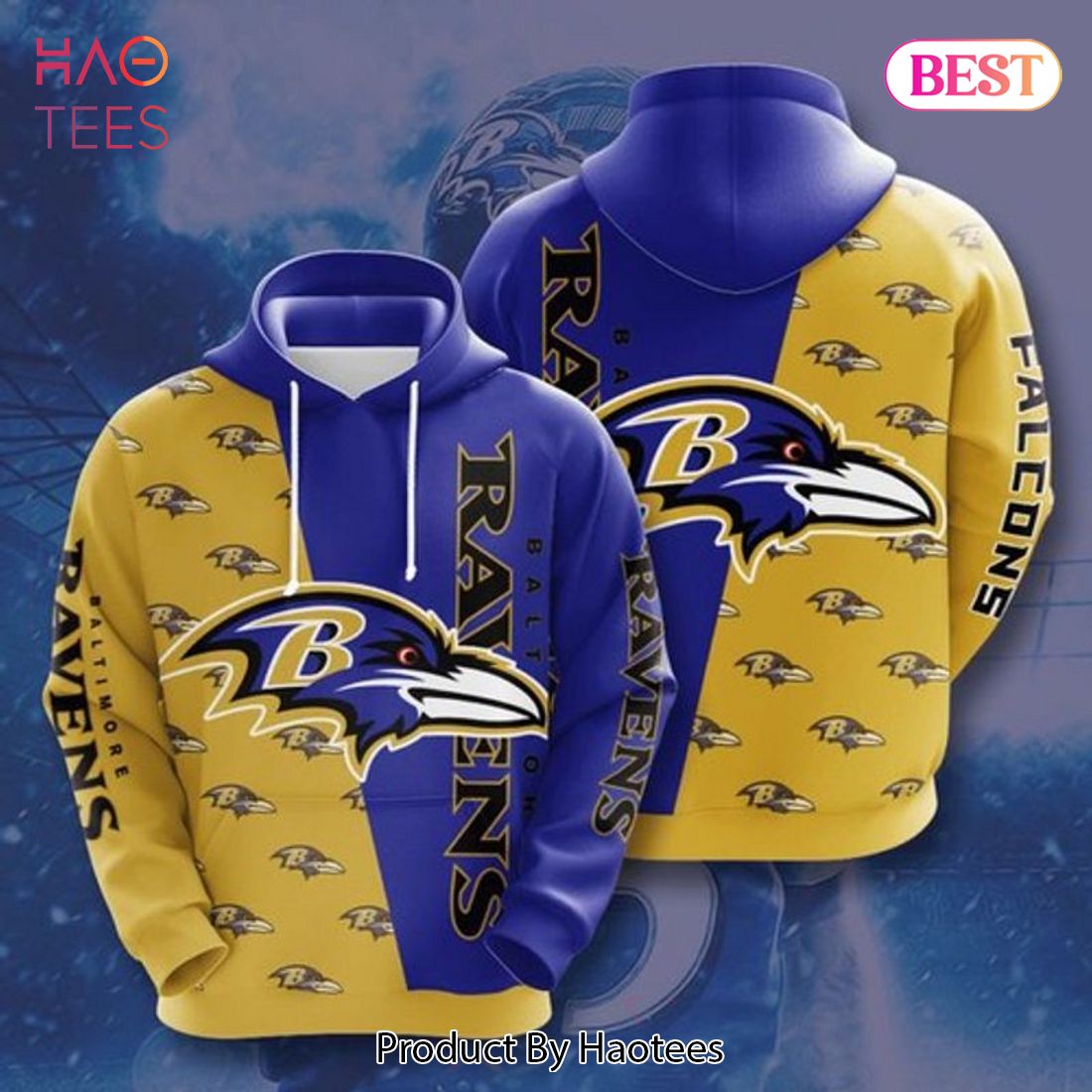 BEST Baltimore Ravens Logo Many Logo 3D Hoodie BEST Baltimore Ravens Logo Many Logo 3D Hoodie