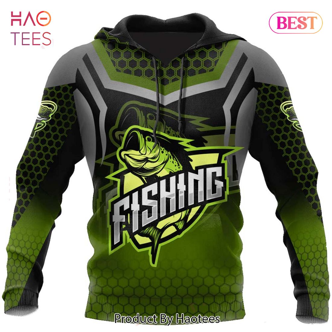 [BEST] Bass Fishing Green Color 3d Hoodie Bass Gift