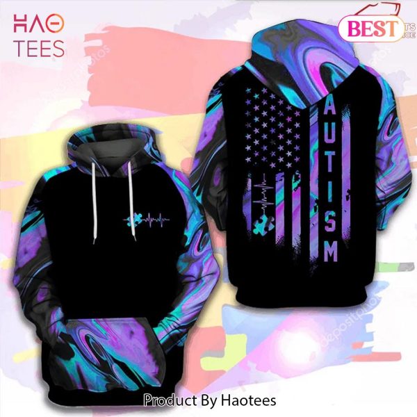 BEST Be Strong Autism 3D Hoodie Zipper
