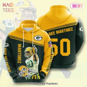 BEST Blake Martinez 50 Green Bay Packers Full Printing 3D Hoodie