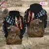 [BEST] Braunvieh Cattle Us Flaged 3D Hoodie