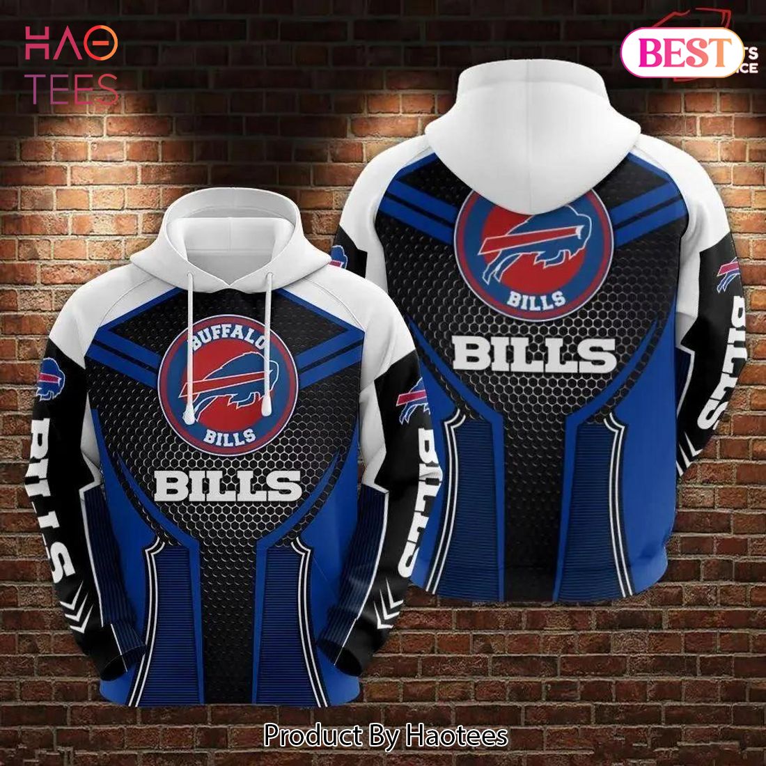 BEST Buffalo Bills 3D Hoodie With Big Bills Logo, NFL Bills