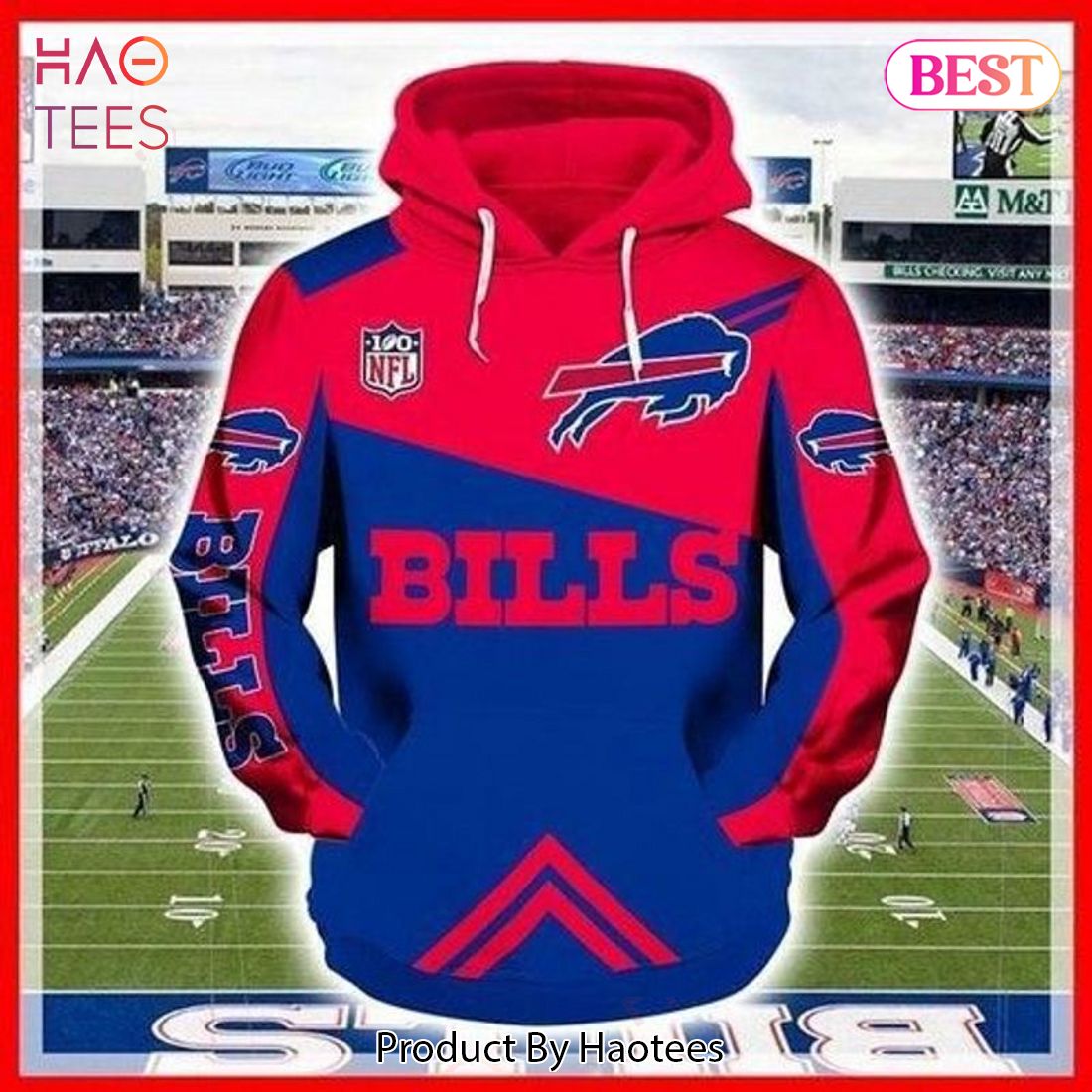 BEST Buffalo Bills Red Blue 3D Hoodie Buffalo Bills BEST Buffalo Bills Red Blue 3D Hoodie Buffalo Bills