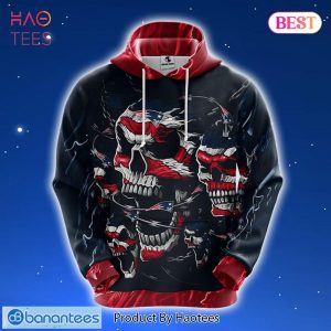 [BEST] NFL New England Patriots Skull Funny Red 3D Hoodie Zip Hoodie