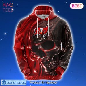 [BEST] NFL Tampa Bay Buccaneers Skull Funny Red 3D Hoodie Zip Hoodie