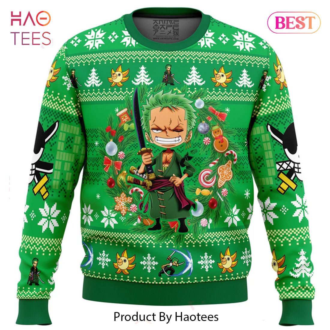 Christmas Zoro One Piece Ugly Christmas Sweater Christmas Zoro One Piece Ugly Christmas Sweater
