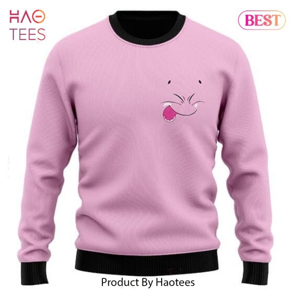 Dragon Ball Z Happy Majin Buu Face Pink Sweatshirt