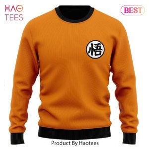 Dragon Ball Z Son Goku Kanji Logo Orange Sweater Dragon Ball Z Son Goku Kanji Logo Orange Sweater