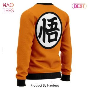 Dragon Ball Z Son Goku Kanji Logo Orange Sweater