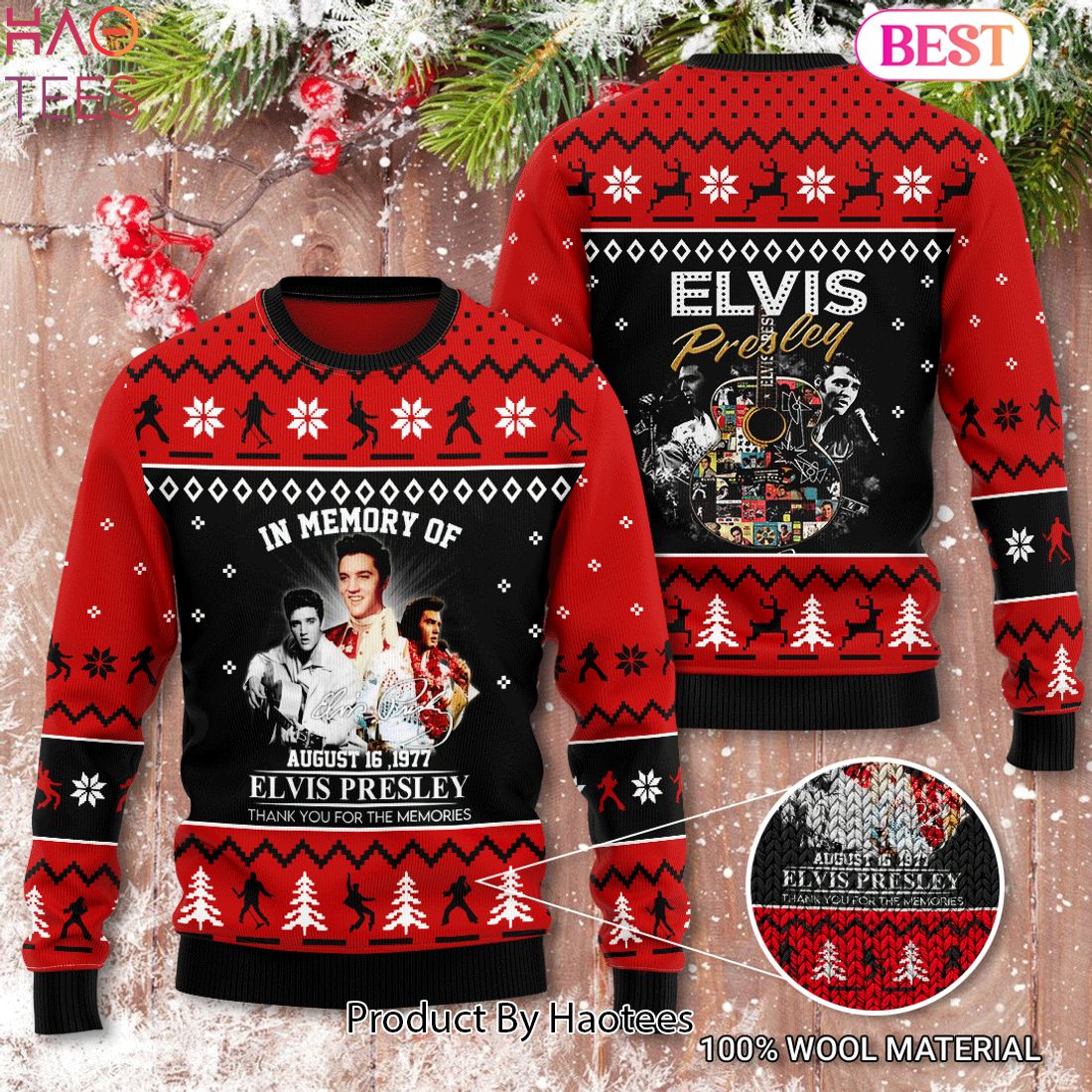 Elvis Presley Thank You For The Memories Ugly Sweater Elvis Presley Thank You For The Memories Ugly Sweater