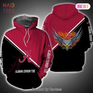 HOT Alabama Crimson Tide Fire Eagle 3D Hoodie Alabama Crimson Tide