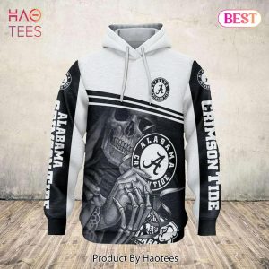 HOT Alabama Crimson Tide Skull Death 3D Hoodie Alabama Crimson Tide NCAA Gifts