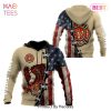 HOT American Firefighter Eagle with USA Flag 3D Hoodie