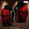 HOT Atlanta Falcons Logo Shapes Skull 3D Hoodie
