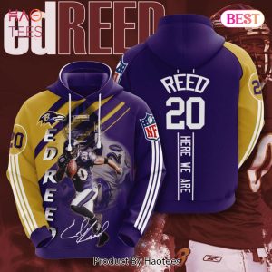 HOT Baltimore Ravens Ed Reed No20 3D Hoodie