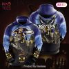 HOT Baltimore Ravens Logo Jason Voorhees Friday The 13th Halloween 3D Hoodie