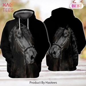 HOT Black Horse 3D Hoodie For Men And Women