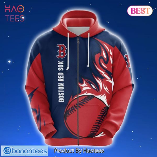 HOT Boston Red Sox MLB Unisex 3D Hoodie Zip Hoodie
