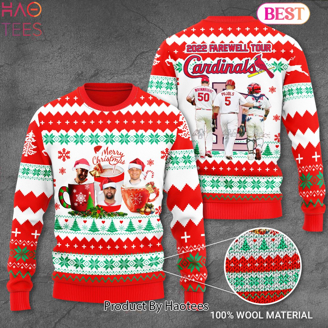 For Fans St. Louis Cardinals Cute Mickey Christmas Pattern Ugly