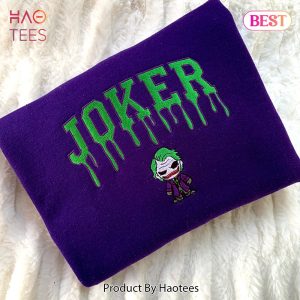 HOT Joker Character Melt Embroidered Hoodie, Sweatshirt