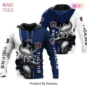 HOT TREND Auburn Tigers Jack Skellington And Zero 3D Hoodie NCAA Football Gifts