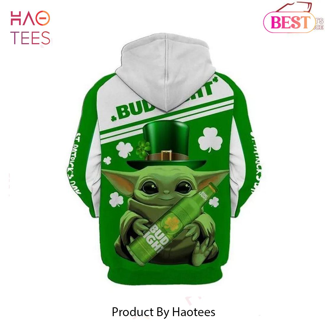 HOT TREND Baby Yoda Bud Light 3D Hoodie HOT TREND Baby Yoda Bud Light 3D Hoodie