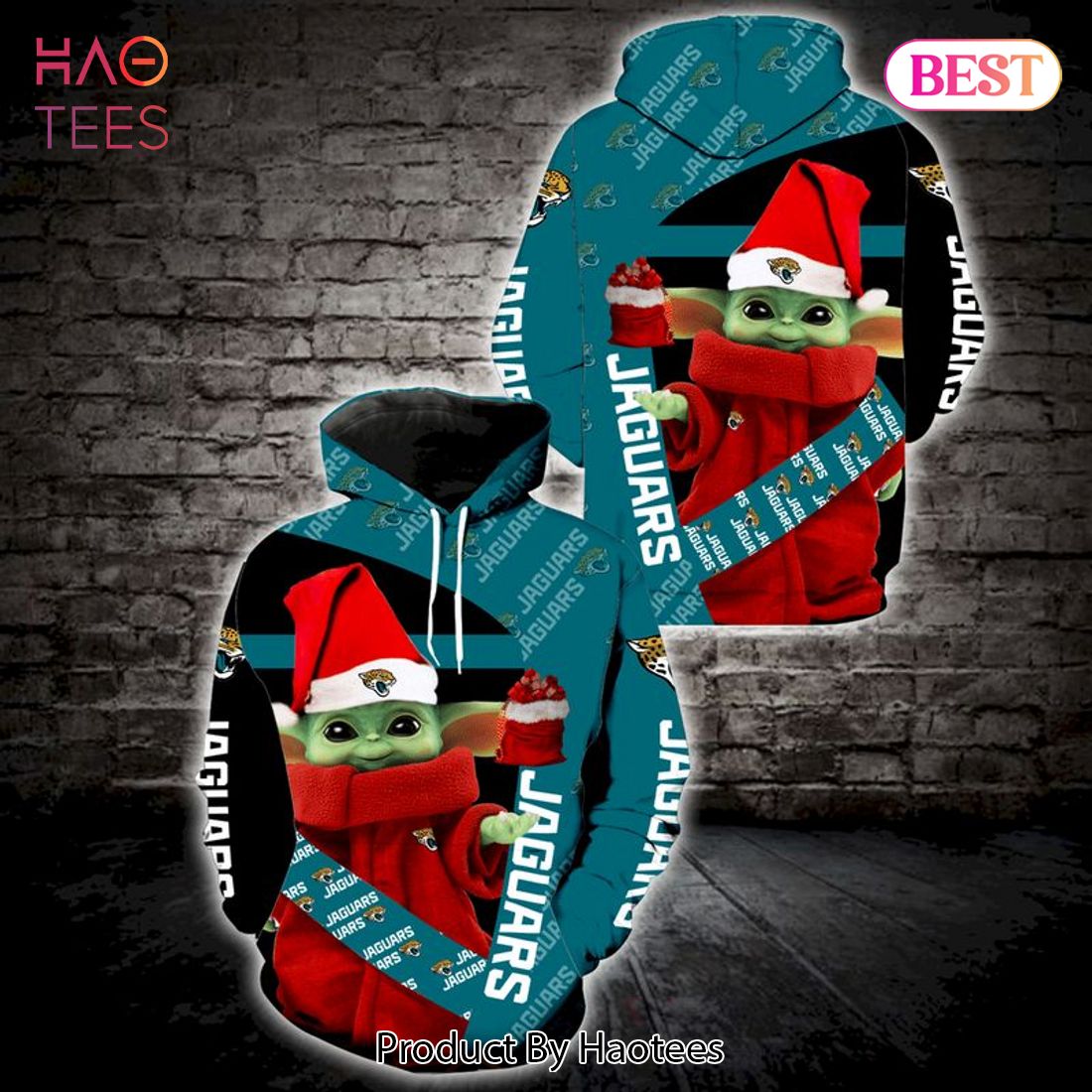 HOT TREND Baby Yoda Lovers Jacksonville Jaguars Christmas 3D Hoodieed HOT TREND Baby Yoda Lovers Jacksonville Jaguars Christmas 3D Hoodieed