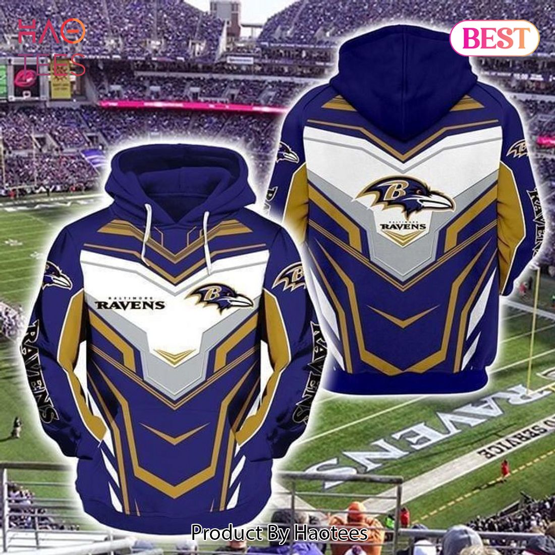 HOT TREND Baltimore Ravens Football Blue 3D Hoodie HOT TREND Baltimore Ravens Football Blue 3D Hoodie