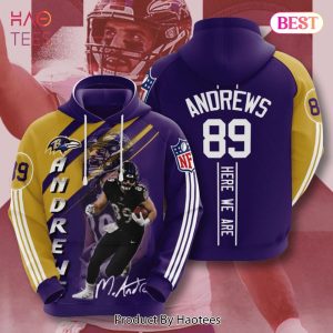 HOT TREND Baltimore Ravens Mark Andrews No89 3D Hoodie