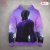 HOT TREND Black Panther Purple Over Print 3D Hoodie