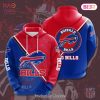 HOT TREND Buffalo Bills Blue And Red Background 3D Hoodie