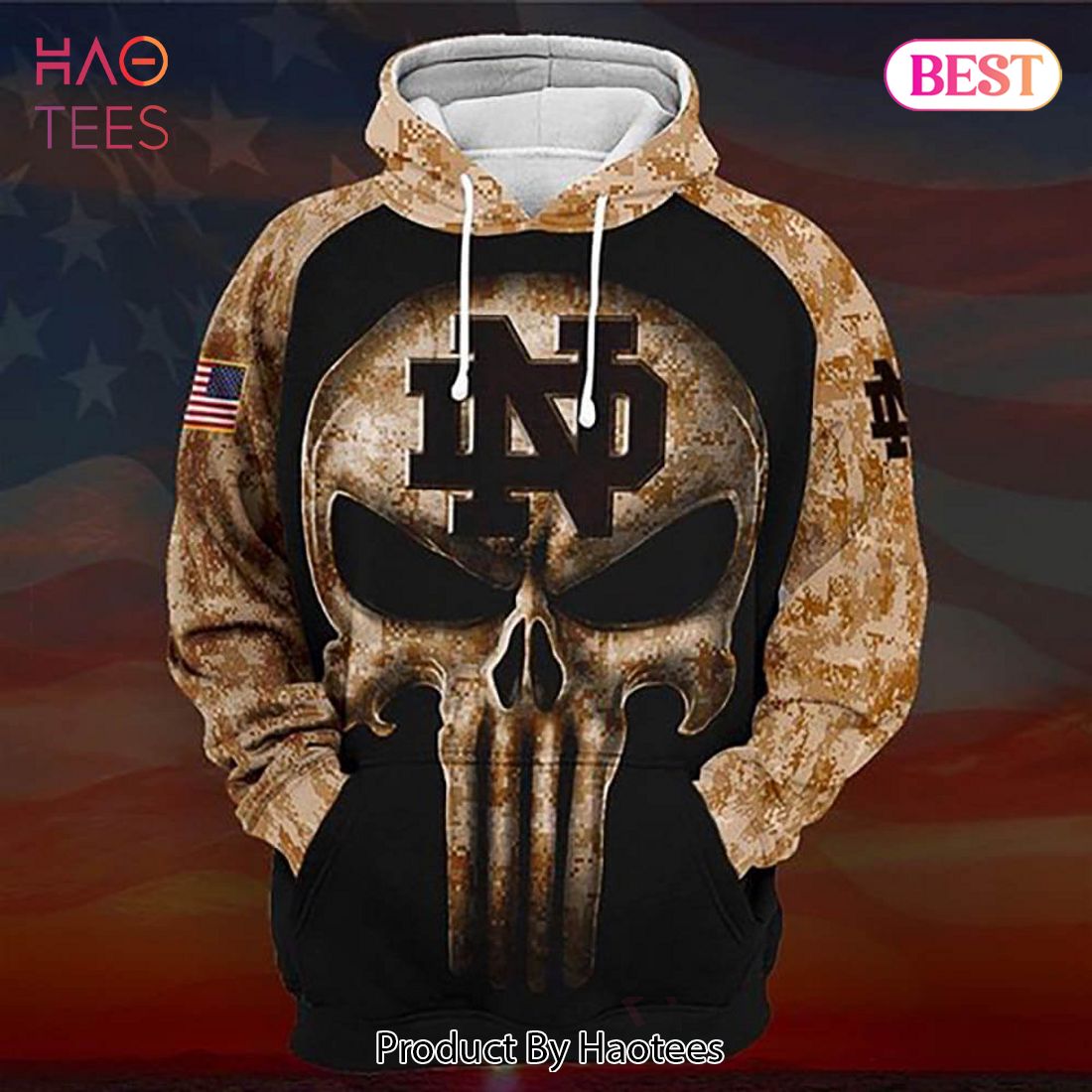 Green Bay Packers 3D Hoodie Chains Skull