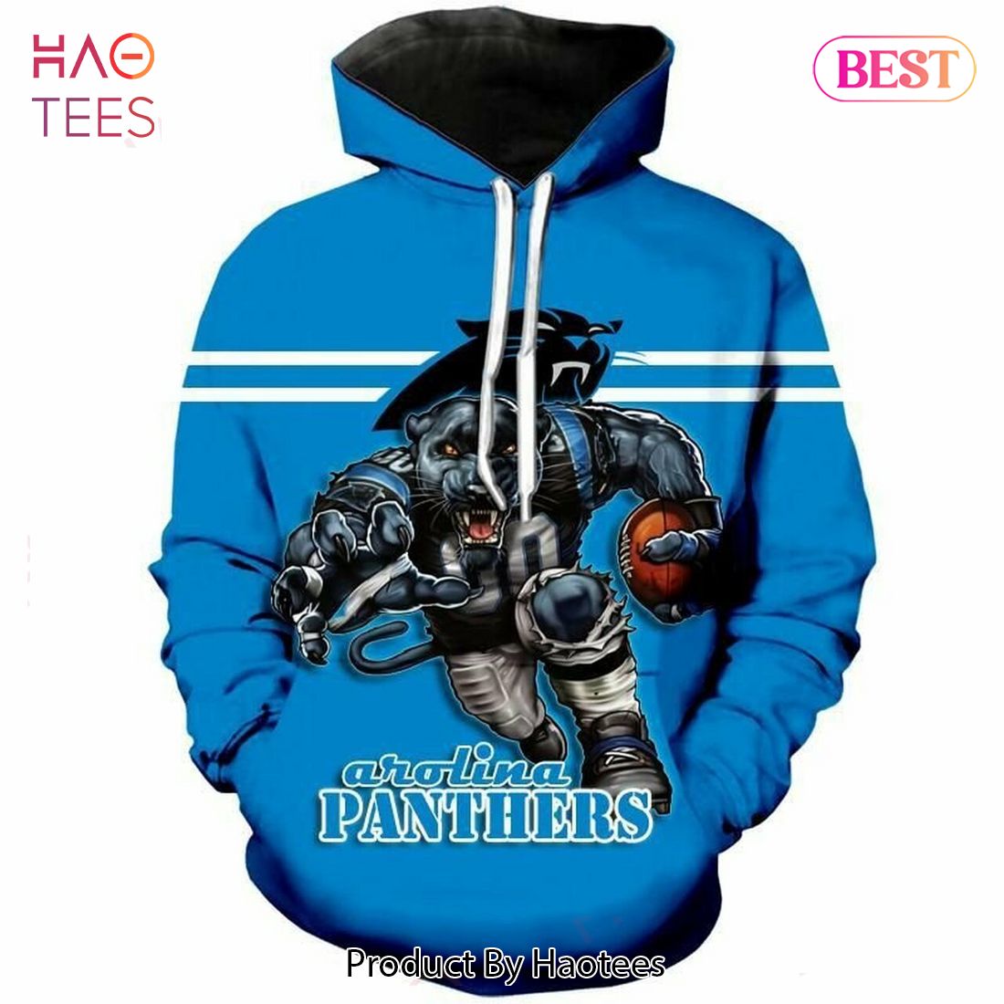 HOT TREND Carolina Panthers Mascot 3D Hoodie Carolina Panthers Fathers Day Gifts