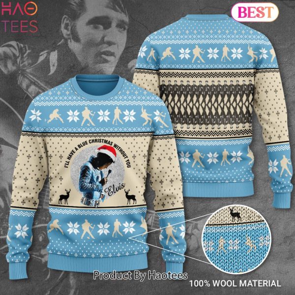 HOT TREND Elvis Presley Blue Ugly Sweater