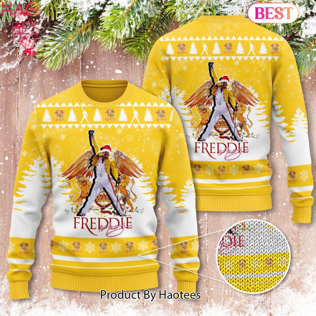 HOT TREND Freddie Mercury 3D Ugly Sweater