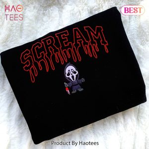 HOT TREND Ghost Character Melt Embroidered Hoodie, Sweatshirt