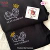 [BEST] MOO Pink Alien Embroidered Hoodie, Sweatshirt