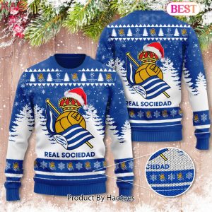 HOT TREND Real Sociedad 3D Ugly Sweater