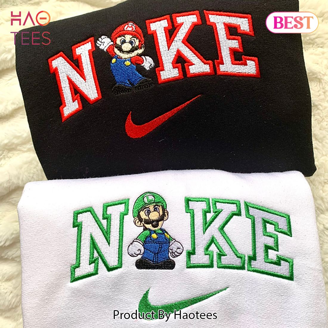 HOT TREND Super Bros Matching Set Embroidered Hoodie, Sweatshirt
