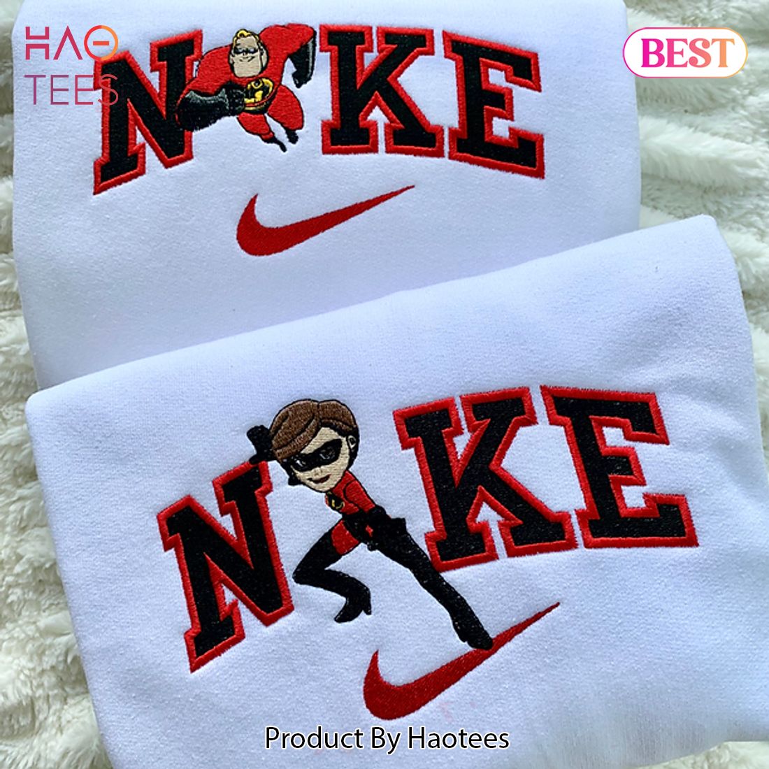 HOT TREND Super Incredible Matching Set Embroidered Hoodie, Sweatshirt