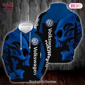 HOT Volkswagen Skull Black Blue 3d Hoodie For Men For Women Volkswagen 3d Shirt