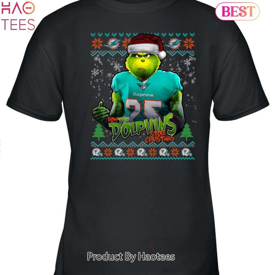 How The Miami Dolphins Stole Christmas Unisex T-Shirt How The Miami Dolphins Stole Christmas Unisex T-Shirt