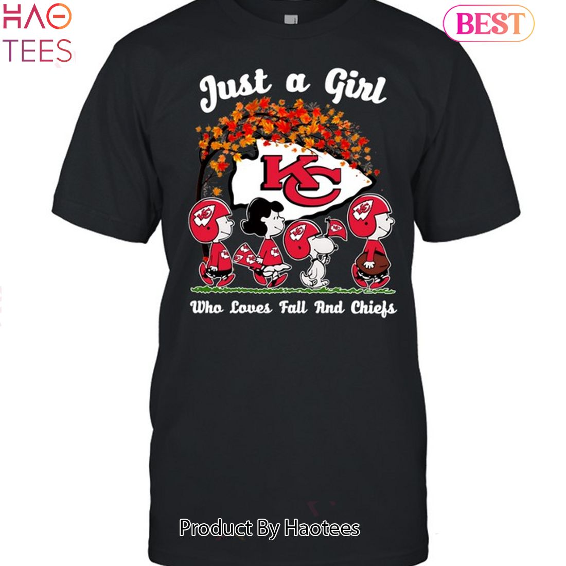 Just A Girl Who Loves Fall And Kansas City Chiefs Unisex T-Shirt